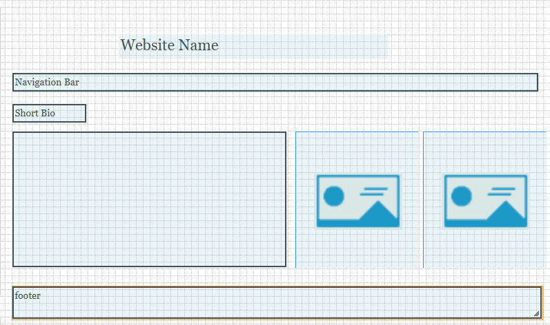 Home page wireframe