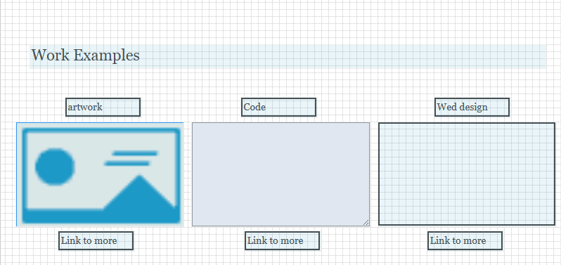 Internal page wireframe